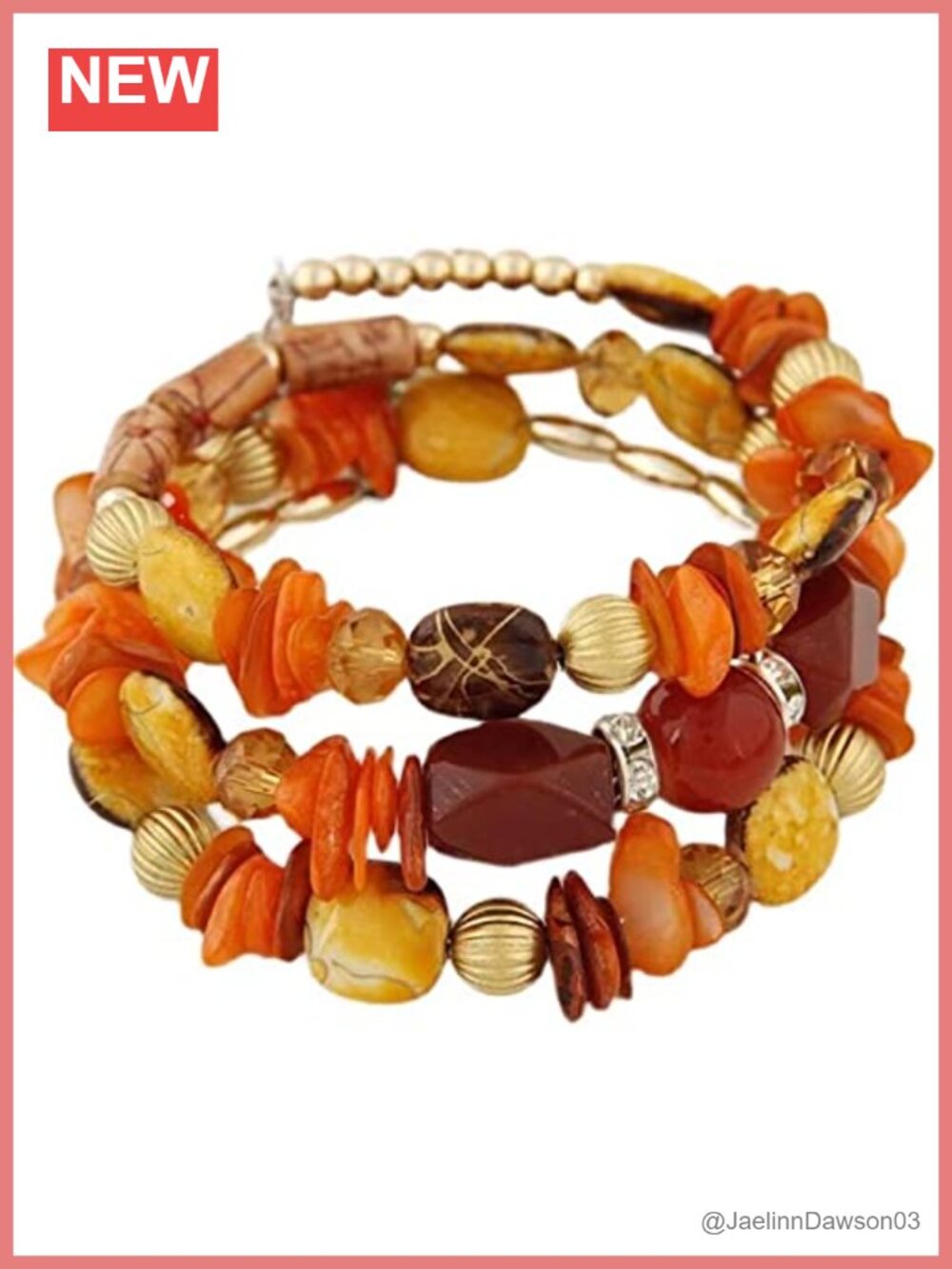 Boho Multilayer Irregular Agate Beads Charm Bracelets Handmade Wrap Bracelet